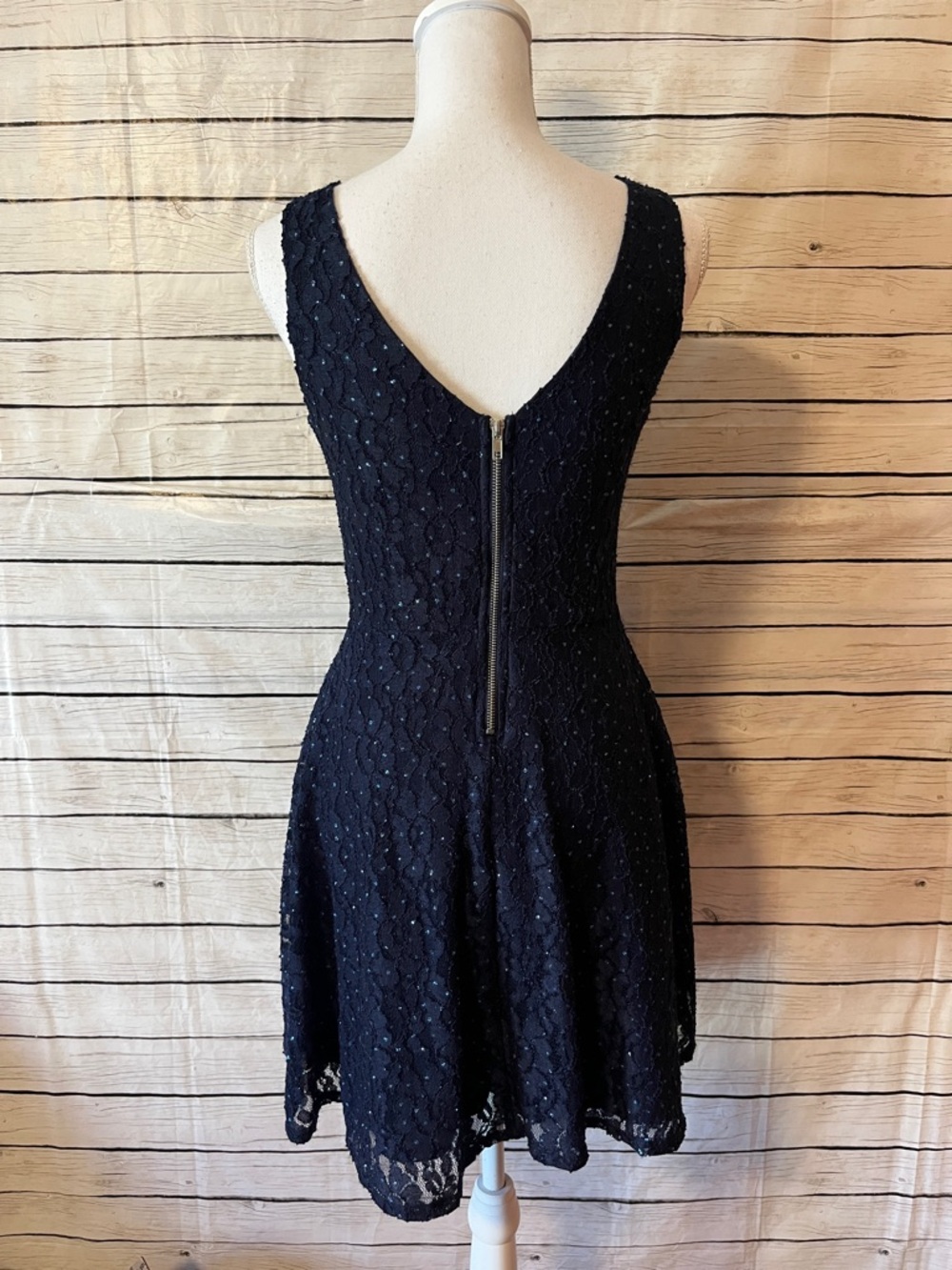 Speechless Blue Sequin Sparkle Dress Size 5 - Picture 10 of 10